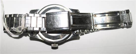 A gentlemans rare 1960s stainless steel Zenith S.58 military? wrist watch,